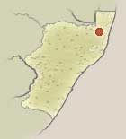 Location of Mkhuze in KwaZulu Natal